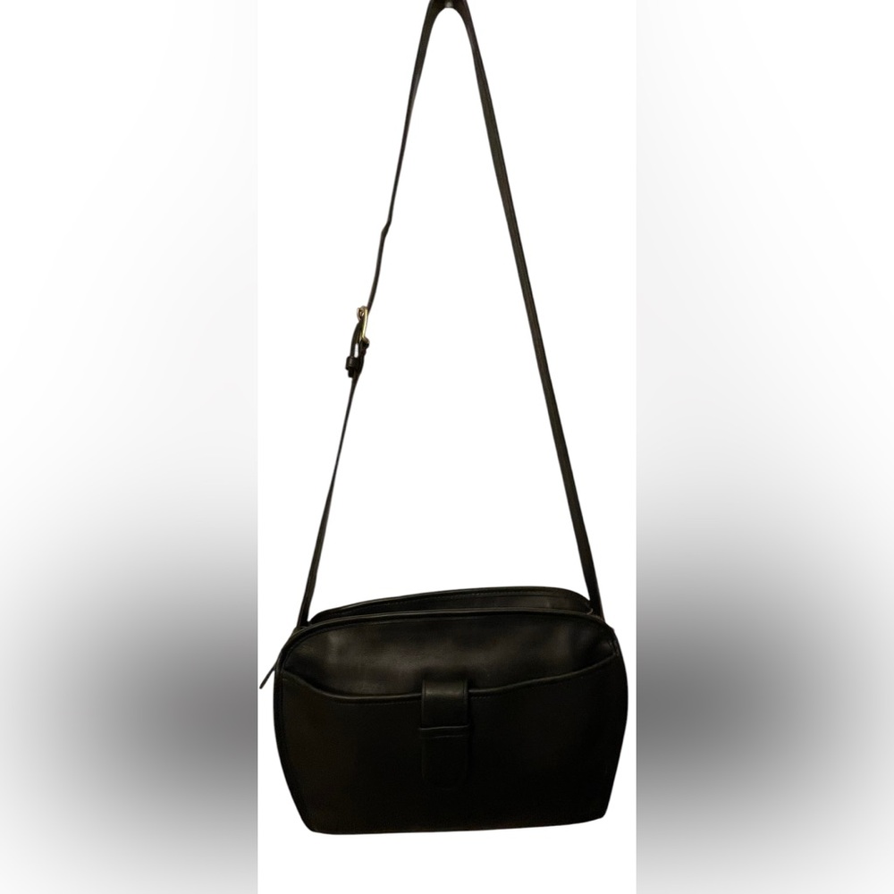 Coach Vintage Brighton Black Leather Crossbody Shoulder Bag Purse 9312. USA. - Picture 2 of 12